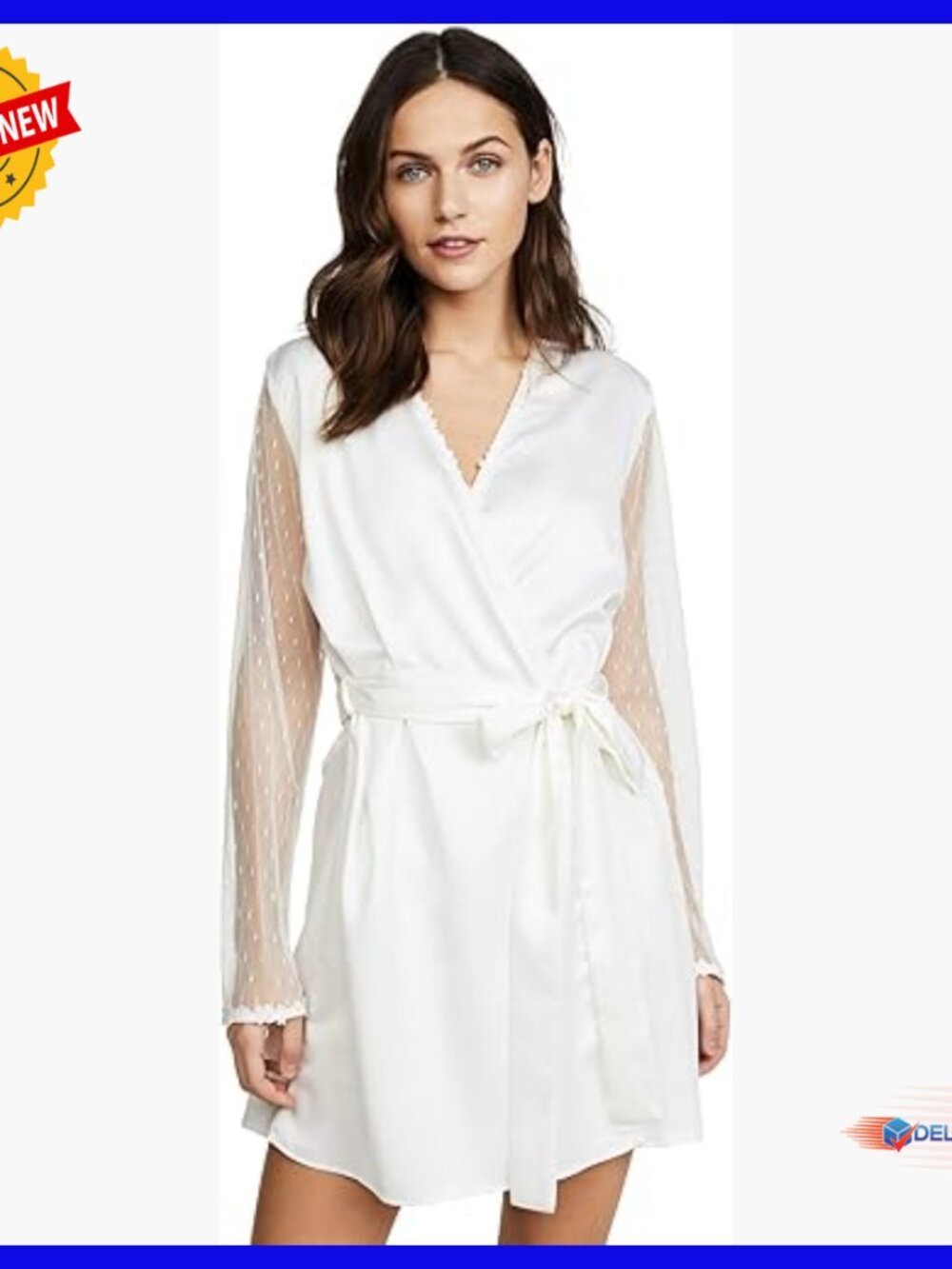 Silky Mesh Sleeve Robe Cover Up Lounge Wear